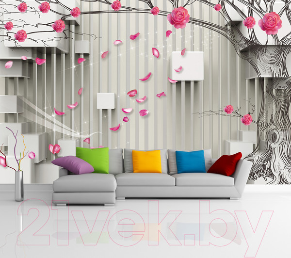 Изображение товара Фотообои листовые Citydecor Цветочная абстракция 5 3D (400x254)