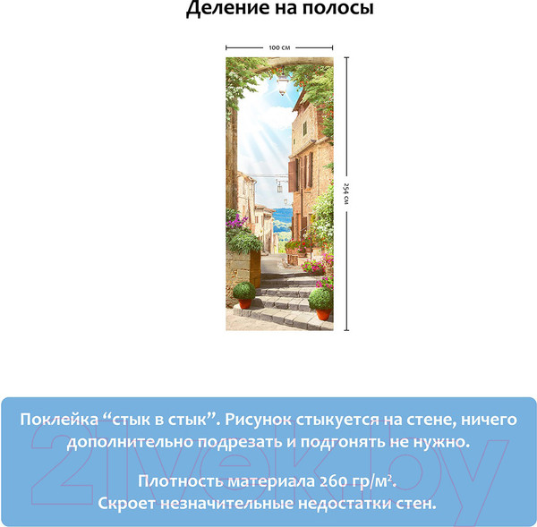 Изображение товара Фотообои листовые Citydecor Фреска Италия 2 (100x254)