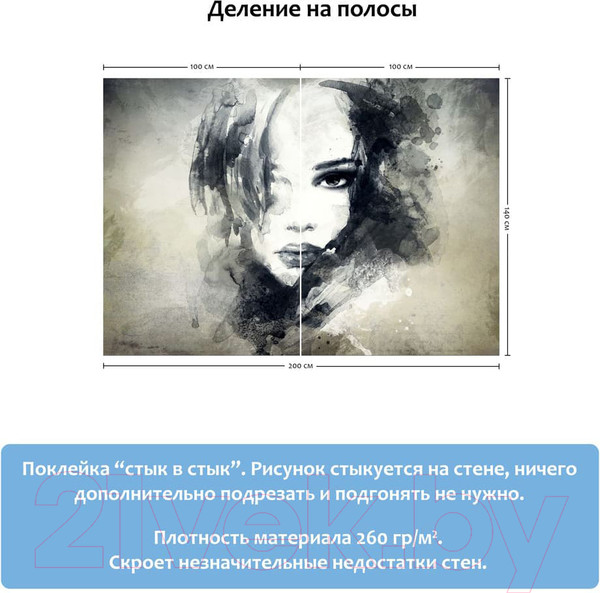 Изображение товара Фотообои листовые Citydecor Нуар (200x140)