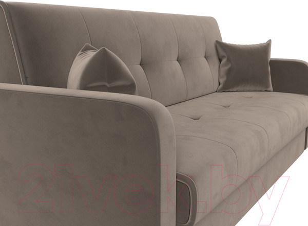 Изображение товара Диван Лига Диванов Надежда 72 / 103075 (велюр, коричневый)