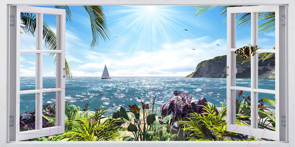 Изображение товара Фотообои листовые Citydecor Вид из окна 2 (300x150)