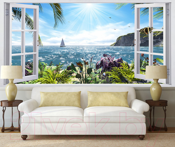 Изображение товара Фотообои листовые Citydecor Вид из окна 2 (300x150)