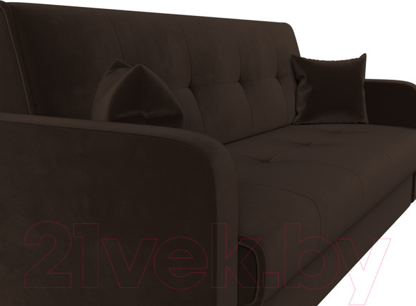 Изображение товара Диван Лига Диванов Надежда 72 / 103081 (микровельвет, коричневый)