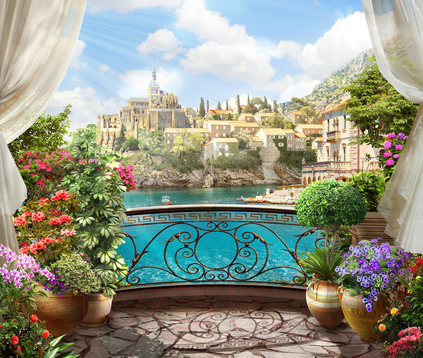 Изображение товара Фотообои листовые Citydecor Вид из балкона (300x254)