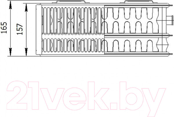 Изображение товара Радиатор стальной Лемакс Valve Compact тип 33 500x700