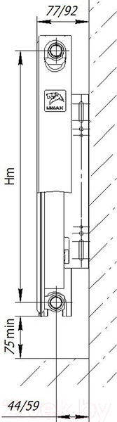 Изображение товара Радиатор стальной Лемакс Valve Compact тип 11 300x600