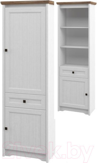 Изображение товара Шкаф Мебель-Неман Тиволи МН-035-06 (белый структурный/дуб стирлинг)