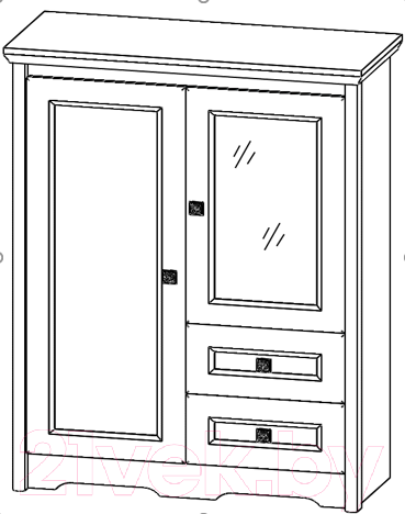 Изображение товара Тумба Мебель-Неман Тиволи МН-035-05 (белый структурный/дуб стирлинг)
