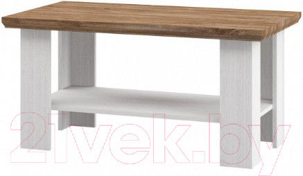 Изображение товара Журнальный столик Мебель-Неман Тиволи МН-035-20 (белый структурный/дуб стирлинг)