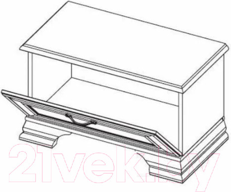 Изображение товара Тумба в прихожую Мебель-Неман Юнона МН-132-31 (белый текстурный)