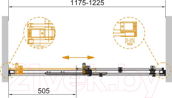 Изображение товара Душевая дверь Cezares STYLUS-SOFT-BF-1-120-C-Cr