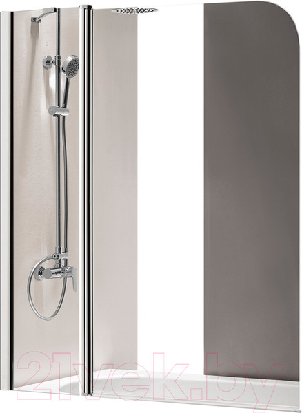 Изображение товара Стеклянная шторка для ванны Cezares ECO-O-V-11-120/140-C-Cr