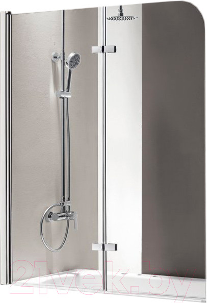 Изображение товара Стеклянная шторка для ванны Cezares ECO-O-V-21-120/140-C-Cr