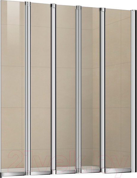 Изображение товара Стеклянная шторка для ванны Cezares PRATICO-V-5-120/140-C-Cr