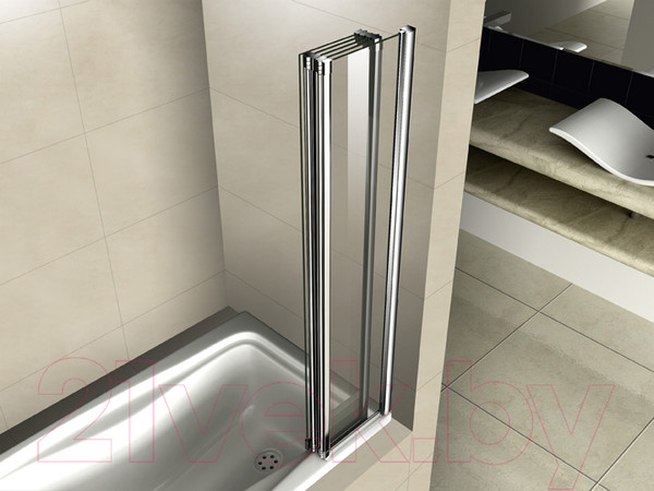 Изображение товара Стеклянная шторка для ванны Cezares PRATICO-V-5-120/140-C-Cr