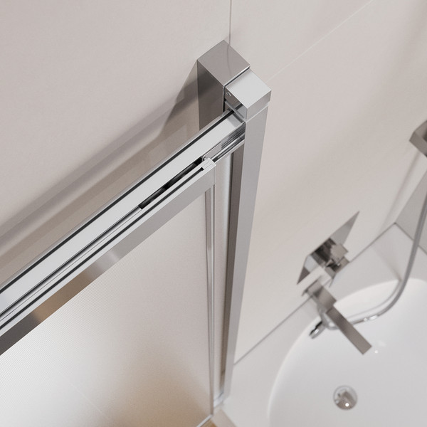 Изображение товара Стеклянная шторка для ванны Cezares SLIDER-VF-11-90/150-P-Cr