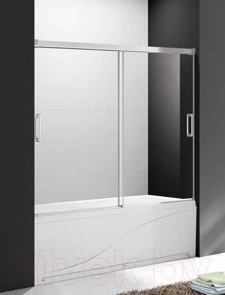 Изображение товара Стеклянная шторка для ванны Cezares TANDEM-SOFT-VF-2-170/145-C-Cr-IV