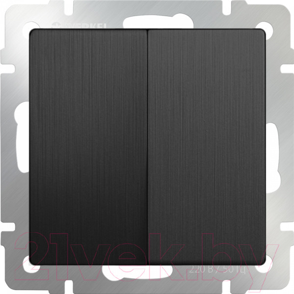 Изображение товара Выключатель Werkel WL04-SW-2G-2W / a046617 (графит рифленый)