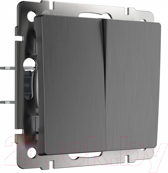Изображение товара Выключатель Werkel WL04-SW-2G-2W / a046617 (графит рифленый)