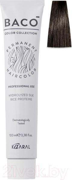 Изображение товара Крем-краска для волос Kaaral Baco 5.00 (светло-каштановый интенсивный)