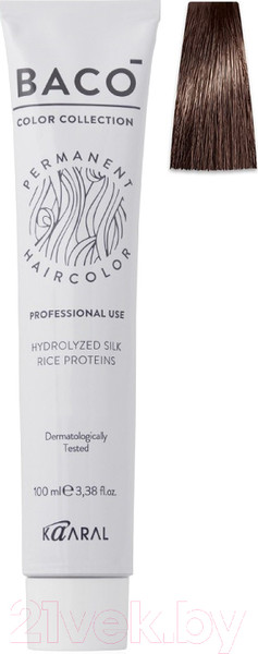 Изображение товара Крем-краска для волос Kaaral Baco 7.30 (золотистый блондин)