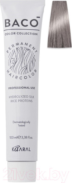 Изображение товара Крем-краска для волос Kaaral Baco 8.25 (светлый блондин фиолетово-махагоновый)