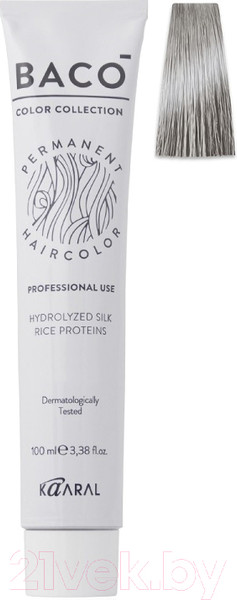 Изображение товара Крем-краска для волос Kaaral Baco 9.10 (очень светлый пепельный блондин)