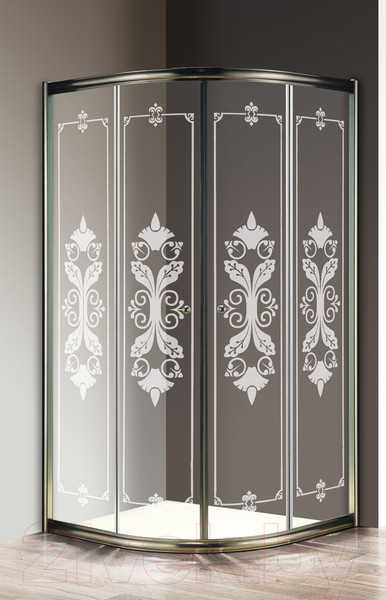 Изображение товара Душевой уголок Cezares GIUBILEO-R-2-100-SCORREVOLE-CP-Br