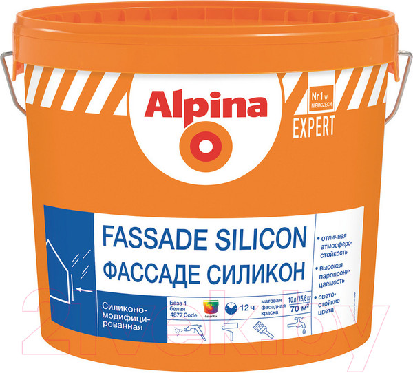 Изображение товара Краска Alpina Expert Fassade Silicon. База 1 (10л)