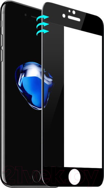 Изображение товара Защитное стекло для телефона Case 3D для iPhone 6/6S (черный глянец)
