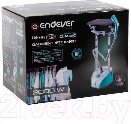 Изображение товара Отпариватель Endever Odyssey Q-505 (белый/голубой)