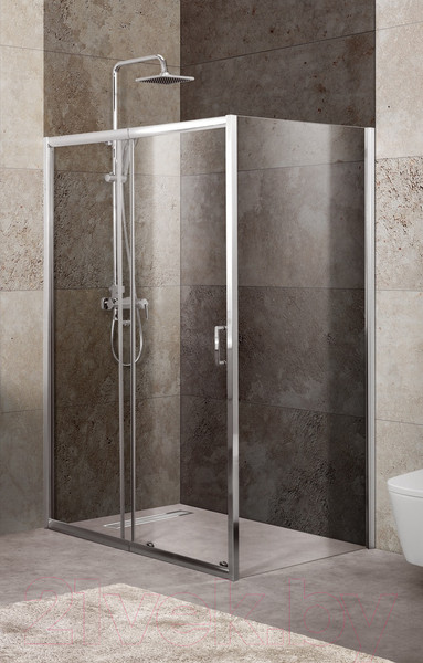 Изображение товара Душевая стенка BelBagno UNIQUE-90-FIX-C-Cr (боковая)