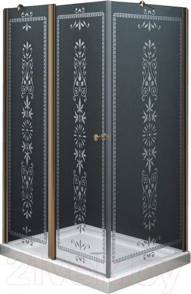 Изображение товара Душевая стенка Cezares Royal PALACE-A-30-FIX-CP-Br (боковая)