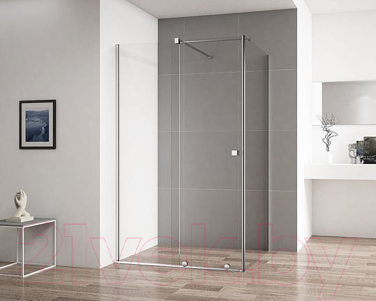 Изображение товара Душевая стенка Cezares STREAM-80-FIX-C-Cr (боковая)
