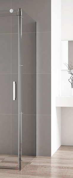 Изображение товара Душевая стенка Cezares STYLUS-SOFT-100-FIX-C-Cr (боковая)