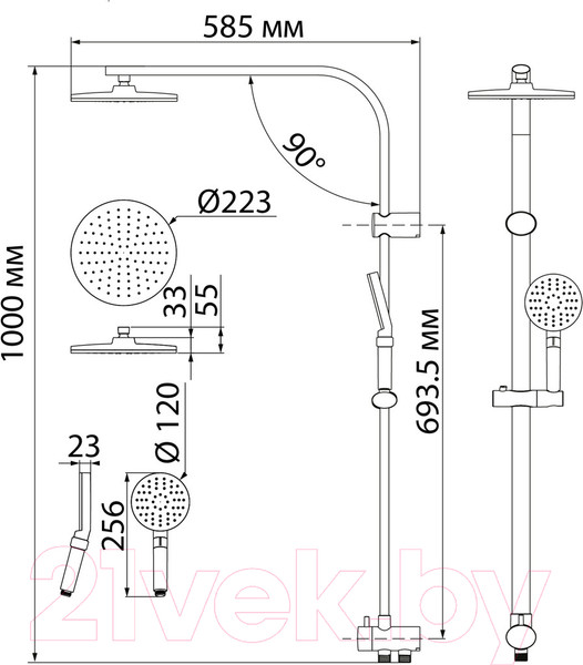 Изображение товара Душевой гарнитур IDDIS Swipe SWI3F97i76