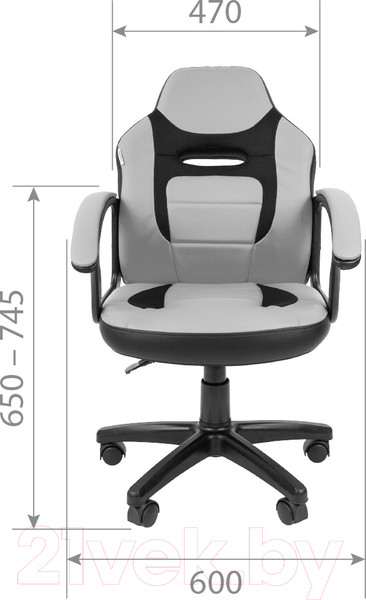 Изображение товара Кресло детское Chairman Kids 110 (экопремиум, черный/голубой)