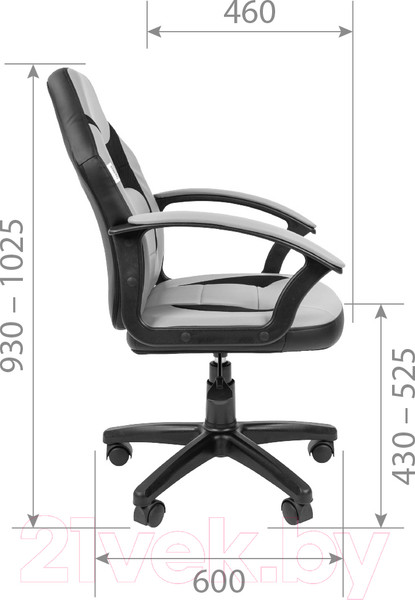 Изображение товара Кресло детское Chairman Kids 110 (экопремиум, черный/голубой)