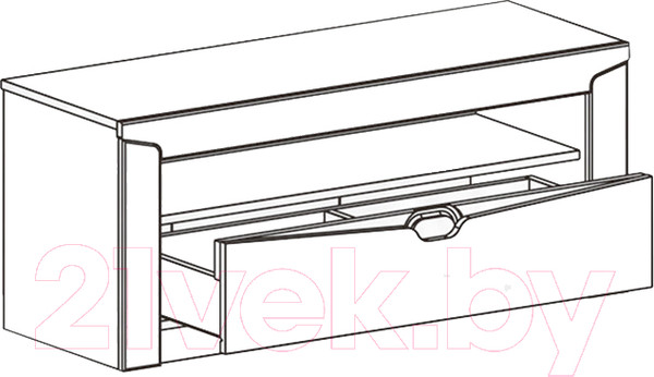 Изображение товара Тумба Мебельград Соренто TV с ящиком (дуб бонифаций/кофе структурный матовый)