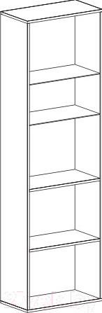 Изображение товара Шкаф с витриной Мебельград Кельн 1960 (белый аляска/белый глянец)