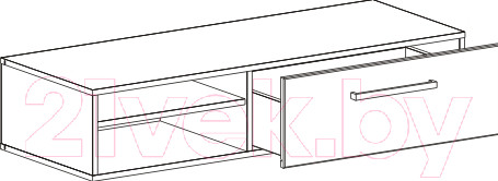 Изображение товара Тумба Мебельград Кёльн 1220 низкая (белый аляска/белый глянец)