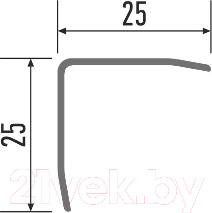 Изображение товара Профиль декоративный КТМ-2000 2525-05 М 2.7м (черный)