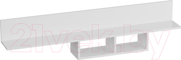 Изображение товара Полка Мебельград Кёльн 1380 (белый аляска/белый глянец)