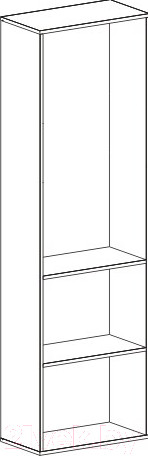 Изображение товара Шкаф-пенал Мебельград Кельн 1960 (белый аляска/белый глянец)