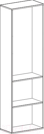 Изображение товара Шкаф-пенал Мебельград Кельн 1960 (белый аляска/белый глянец)