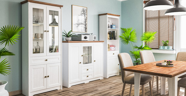 Изображение товара Обеденный стол Мебель-Неман Тиволи МН-035-33 (белый структурный/дуб стирлинг)