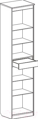 Изображение товара Шкаф-пенал с витриной Мебельград Элана (дуб сонома)