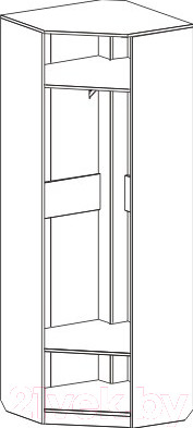 Изображение товара Шкаф Мебельград Элана угловой 72x72x208.5 (дуб сонома)