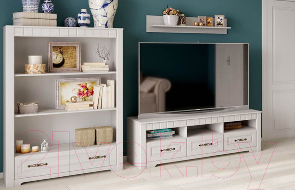 Изображение товара Стеллаж Мебельград Прованс (бодега белая/патина премиум)