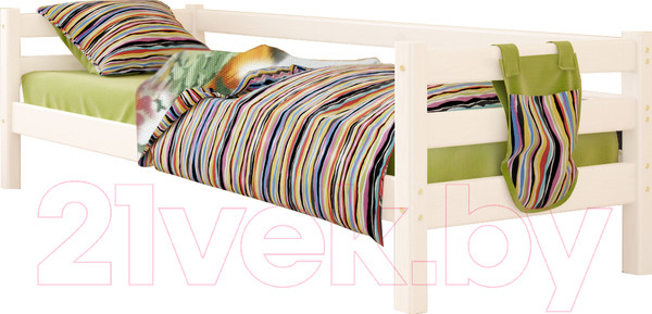 Изображение товара Кровать-тахта Мебельград Соня вариант 2 (массив сосны белый)
